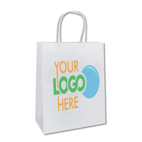 CUSTOM DESIGN Paper Bags (Brown & White) 250 pcs