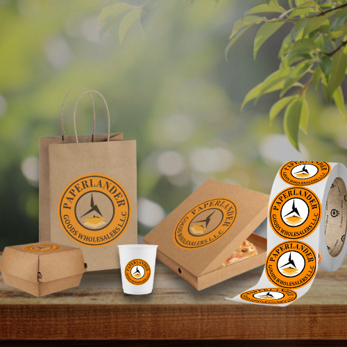 CUSTOM DESIGN Paper Bags (Brown & White) 250 pcs