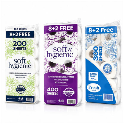 Toilet Tissue Roll (100 Rolls) 400 Sheets
