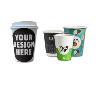 CUSTOM DESIGN Disposable Paper Cup (Different sizes and thickness) No MOQ
