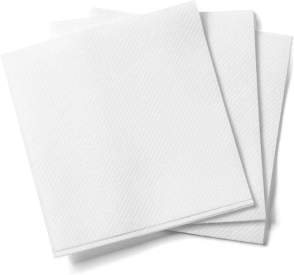 White 1-Ply Napkin - 40 Packs of 250 Sheets